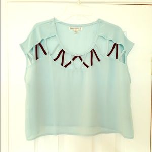 NWOT Nasty Gal Mint Green Caged Crop Top